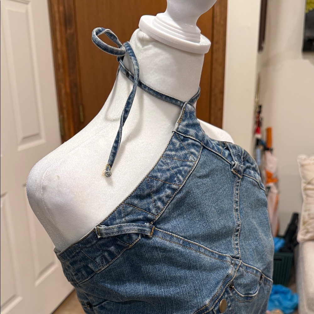 Denim Halter Top - Picture 7 of 9